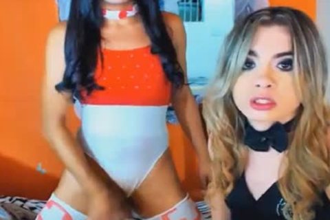kinky tgirl Enjoys cock engulfing