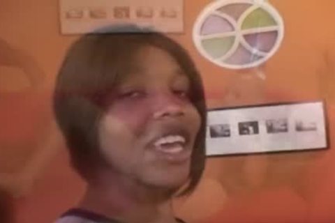 ebon tranny With A gigantic darksome schlong Destroys Hunk's wazoo