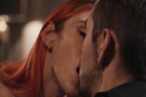 busty Redheaded Caucasian Tbabe Aspen Brooks pokes Her man Dante