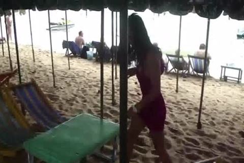 oriental lady-man Provokes The Cameraman