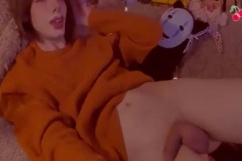 filthy tgirl sweetie Shows Her Hard 10-Pounder
