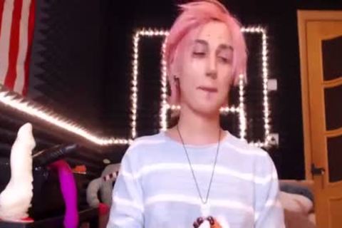 Femboy Whips Her dick Out And Shakes booty