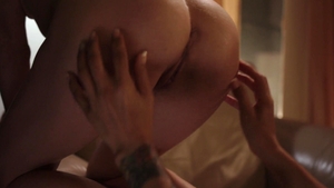 Trans Sensual: Blond haired Foxxy sucking dick scene
