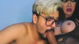 humongous scoops Thai tranny In dark hose receives oral enjoyment-job By Her Boyfriend