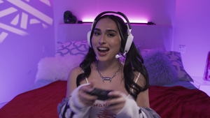 Transfixed: Dark Haired Trans in Doggy Style Action