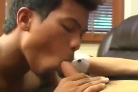 Longhaired Ladyboy penetrates fellows ass